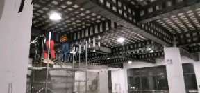 甘州一商场梁，楼板碳纤维加固施工